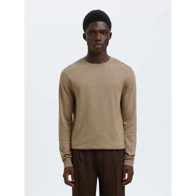 блуза,мъжки,пуловери,selected,berg,sweater,brown,(savannah,tan,melange)