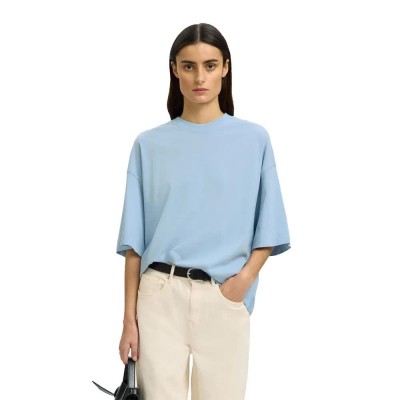 тениска,мъжки,тениски,дамски,тениски,selected,colwoman,oversized,3,4,sleeve,t,shirt,blue,(cashmere,blue)