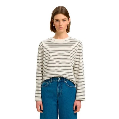 тениска,мъжки,тениски,дамски,тениски,selected,essential,boxy,long,sleeve,t,shirt,beige,(delicioso,multi,stripe)