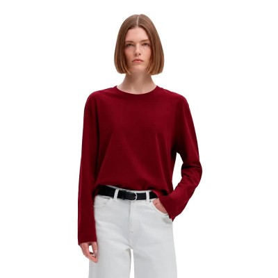 тениска,мъжки,тениски,дамски,тениски,selected,essential,boxy,long,sleeve,t,shirt,red,(tawny,port)