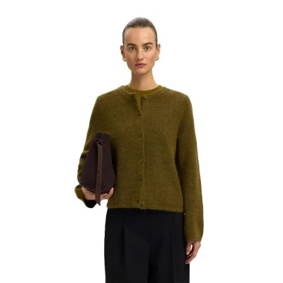 жилетка,мъжки,пуловери,дамски,пуловери,selected,lulu,new,cardigan,green,(fir,green,melange)