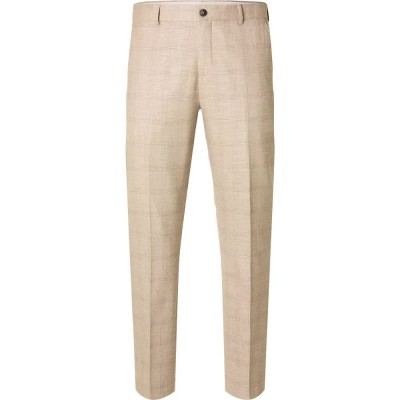 панталони,мъжки,панталони,selected,neil,slim,fit,dress,pants,beige,(oatmeal,check)
