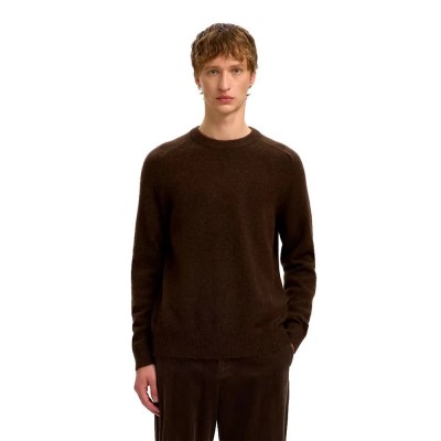 блуза,мъжки,пуловери,дамски,пуловери,selected,rai,sweater,brown,(delicioso)