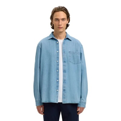 риза,с,дълъг,ръкав,дамски,ризи,мъжки,ризи,selected,regcarlo,denim,long,sleeve,shirt,blue,(light,blue,denim)