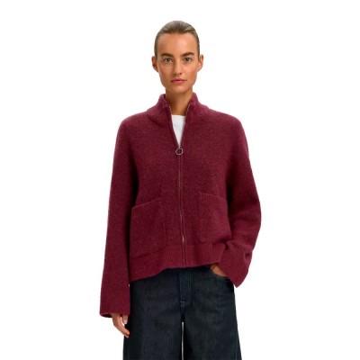 блуза,мъжки,пуловери,дамски,пуловери,selected,sia,full,zip,sweater,red,(tawny,port)