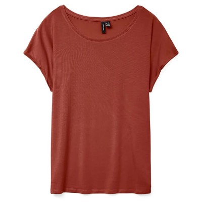 тениска,мъжки,тениски,дамски,тениски,vero,moda,ava,plain,short,sleeve,t,shirt,red,(burnt,henna)