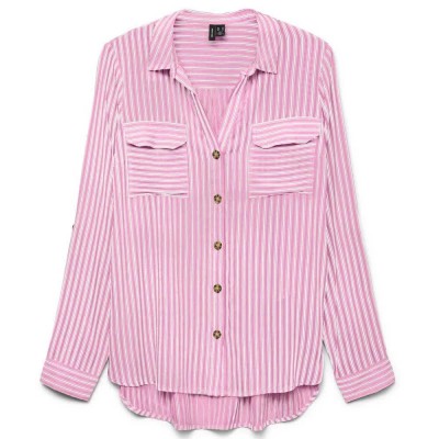 риза,с,дълъг,ръкав,дамски,ризи,мъжки,ризи,vero,moda,bumpy,new,long,sleeve,shirt,pink,(bonbon,eva,snow,white)
