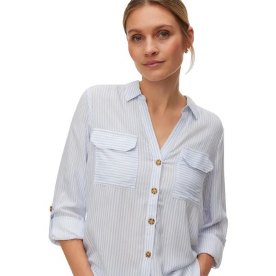 риза,с,дълъг,ръкав,дамски,ризи,мъжки,ризи,vero,moda,bumpy,long,sleeve,shirt,blue,(brunnera,blue,snow,white)