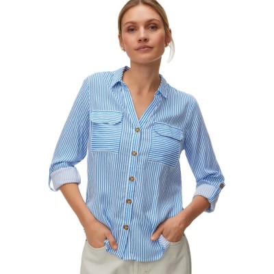 риза,с,дълъг,ръкав,дамски,ризи,мъжки,ризи,vero,moda,bumpy,long,sleeve,shirt,blue,(nebulas,blue,snow,white)