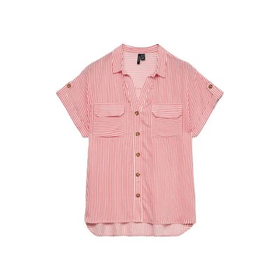 риза,с,къс,ръкав,дамски,ризи,мъжки,ризи,vero,moda,bumpy,short,sleeve,shirt,pink,(snow,white,coral,paradise)