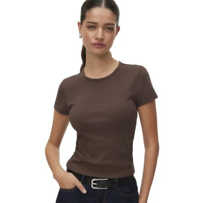 тениска,мъжки,тениски,дамски,тениски,vero,moda,chloe,short,sleeve,t,shirt,brown,(chocolate,martini)