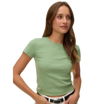 тениска,мъжки,тениски,дамски,тениски,vero,moda,chloe,short,sleeve,t,shirt,green,(mistletoe)