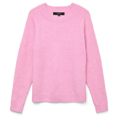 блуза,мъжки,пуловери,дамски,пуловери,vero,moda,doffy,10238870,sweater,pink,(fuchsia,pink,melange)