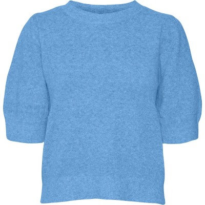 детска,блуза,мъжки,пуловери,дамски,пуловери,vero,moda,doffy,petite,short,sleeve,sweater,blue,(little,boy,blue,melange)
