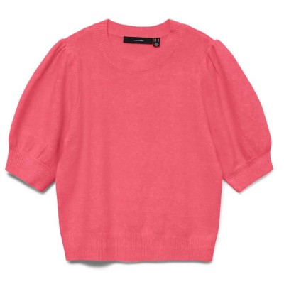 тениска,мъжки,тениски,дамски,тениски,vero,moda,doffy,short,sleeve,t,shirt,pink,(coral,paradise,white,melange)