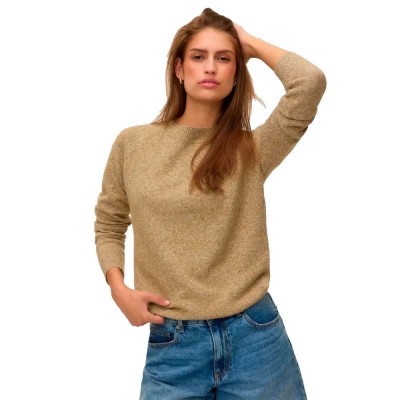 блуза,мъжки,пуловери,дамски,пуловери,vero,moda,doffy,sweater,brown,(butternut,melange)