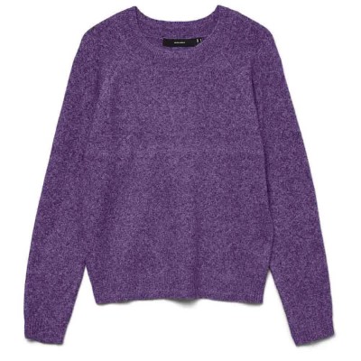 блуза,мъжки,пуловери,дамски,пуловери,vero,moda,doffy,sweater,purple,(picasso,lily,melange)
