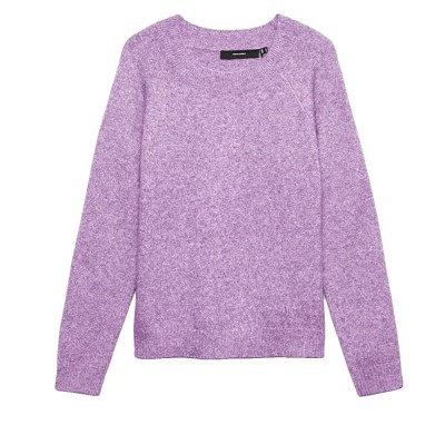 блуза,мъжки,пуловери,дамски,пуловери,vero,moda,doffy,sweater,purple,(royal,lilac,white,melange)