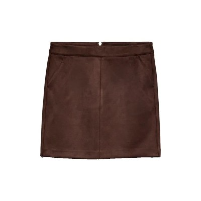 пола,дамски,поли,и,рокли,vero,moda,donna,dina,faux,suede,noos,skirt,brown,(coffee,bean)