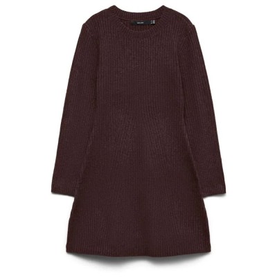 рокля,дамски,поли,и,рокли,vero,moda,josanna,long,sleeve,dress,black,(chocolate,torte)