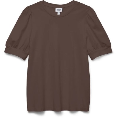 тениска,мъжки,тениски,дамски,тениски,vero,moda,kerry,2,4,short,sleeve,t,shirt,brown,(chocolate,martini)
