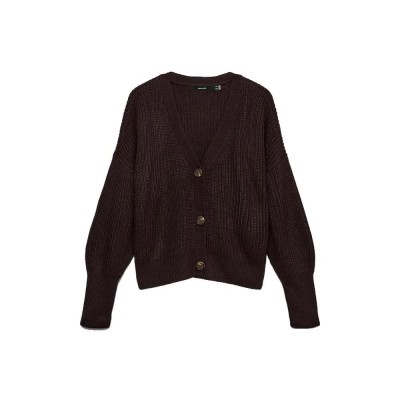 жилетка,мъжки,пуловери,дамски,пуловери,vero,moda,lea,cuff,cardigan,brown,(chocolate,torte)