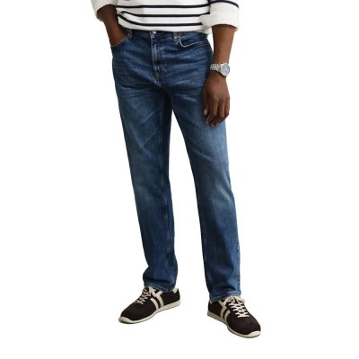 дънки,мъжки,панталони,дамски,панталони,gant,1000011,regular,fit,jeans,blue,(mid,blue,broken,in)