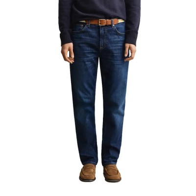 дънки,мъжки,панталони,дамски,панталони,gant,1000011,regular,fit,jeans,blue,(mid,blue,worn,in)