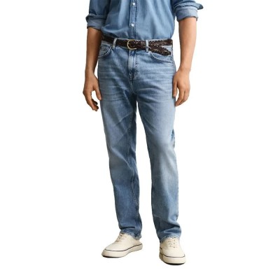 дънки,мъжки,панталони,дамски,панталони,gant,1000011,regular,fit,jeans,blue,(semi,light,blue,worn,in)