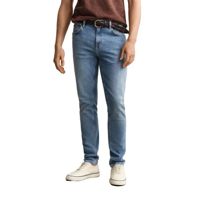 дънки,мъжки,панталони,дамски,панталони,gant,1000030,active,revover,extra,slim,fit,jeans,blue,(semi,light,blue,worn,in)