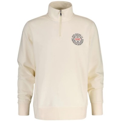 блуза,мъжки,пуловери,gant,2067111,half,zip,sweatshirt,beige,(cream)