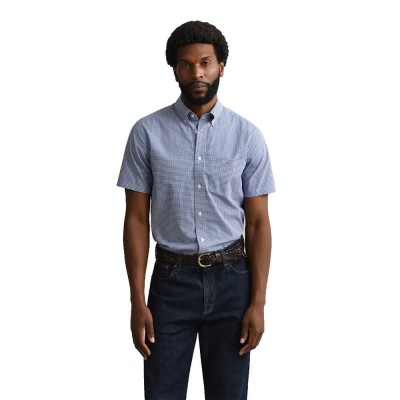 риза,с,къс,ръкав,дамски,ризи,мъжки,ризи,gant,3000151,regular,fit,short,sleeve,shirt,blue,(college,blue)
