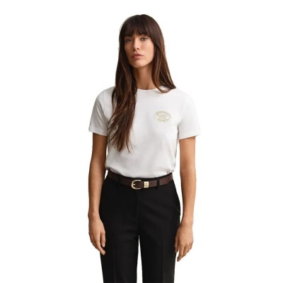 тениска,мъжки,тениски,дамски,тениски,gant,4201443,short,sleeve,t,shirt,white,(eggshell)