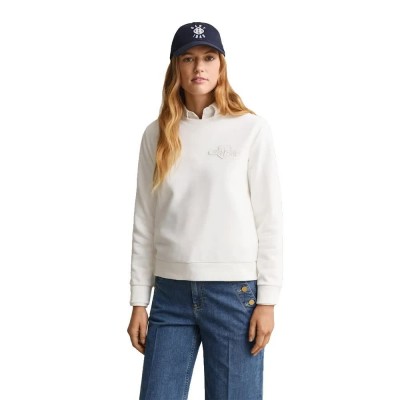 блуза,дамски,блузи,gant,4202586,sweatshirt,white,(eggshell)