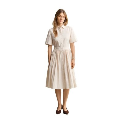 рокля,дамски,поли,и,рокли,gant,4503486,short,sleeve,short,dress,beige,(creamed,white)