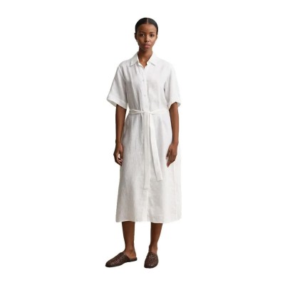 рокля,дамски,поли,и,рокли,gant,4503495,linen,short,sleeve,long,dress,white,(white)