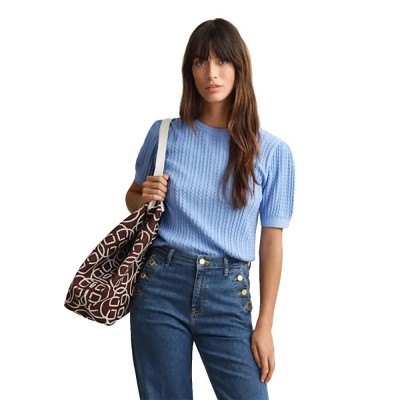 блуза,мъжки,пуловери,дамски,пуловери,gant,4805452,short,sleeve,sweater,blue,(hydrangea,blue)