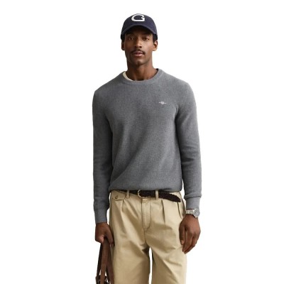 блуза,мъжки,пуловери,дамски,пуловери,gant,8030291,sweater,grey,(dark,grey,melange)
