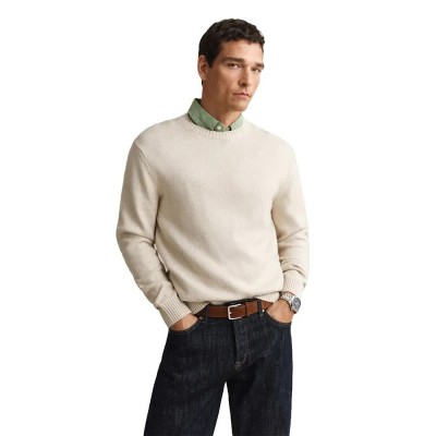 блуза,мъжки,пуловери,дамски,пуловери,gant,8080001,sweater,beige,(seed,melange)
