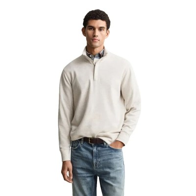 блуза,мъжки,пуловери,gant,light,sacker,half,zip,sweatshirt,beige,(seed,melange)
