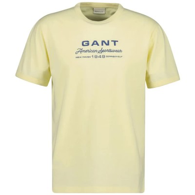тениска,мъжки,тениски,дамски,тениски,gant,spray,graphic,short,sleeve,t,shirt,yellow,(vanilla,yellow)
