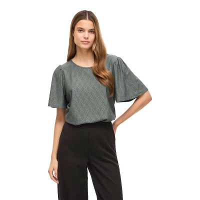 тениска,мъжки,тениски,дамски,тениски,vila,belli,o,neck,top,short,sleeve,t,shirt,grey,(balsam,green)