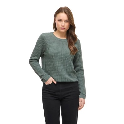 блуза,мъжки,пуловери,дамски,пуловери,vila,dalo,o,neck,knit,sweater,green,(balsam,green)