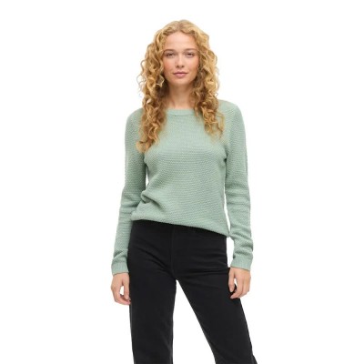 блуза,дамски,пуловери,дамски,плетени,дрехи,vila,dalo,o,neck,knit,sweater,beige,grey,(blue,surf)