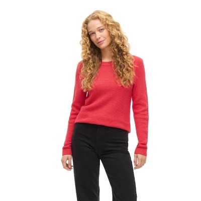 блуза,дамски,пуловери,дамски,плетени,дрехи,vila,dalo,o,neck,knit,sweater,red,(hibiscus)