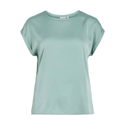 тениска,мъжки,тениски,дамски,тениски,vila,ellette,satin,top,short,sleeve,t,shirt,blue,(blue,surf)