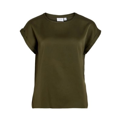 тениска,мъжки,тениски,дамски,тениски,vila,ellette,satin,top,short,sleeve,t,shirt,green,(forest,night)