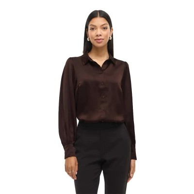 риза,с,дълъг,ръкав,дамски,ризи,мъжки,ризи,vila,enna,ravenna,balloon,long,sleeve,shirt,brown,(coffee,bean)