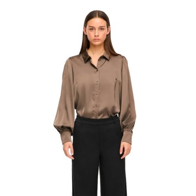 риза,с,дълъг,ръкав,дамски,ризи,мъжки,ризи,vila,enna,ravenna,balloon,long,sleeve,shirt,brown,(falcon)