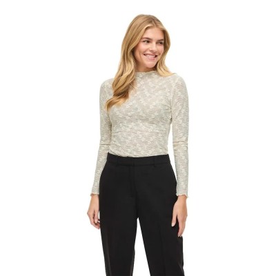 тениска,мъжки,тениски,дамски,тениски,vila,fay,funnel,neck,top,long,sleeve,t,shirt,beige,(egret)